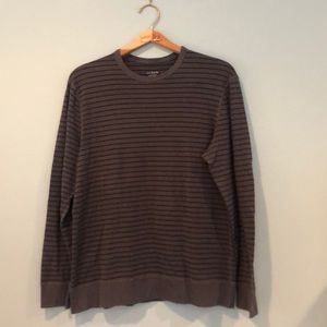 J Crew Thermal Striped Crew Neck Shirt